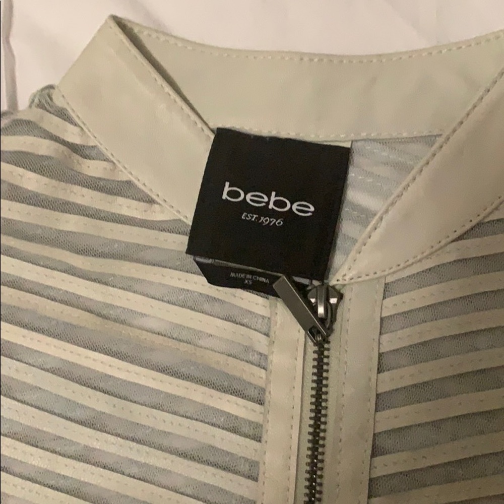 Bebe chevron leather jacket